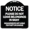 Signmission Do Not Leave Belongings in Sight Management Is Not Liable for Theft or Damage, A-DES-BW-1818-23529 A-DES-BW-1818-23529 - alternate 1